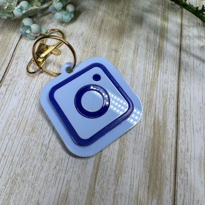 Instagram Profile Keychain, Business Keychain, Social media Keychain.